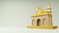 Mosque Islamic display 3d illustration 3D rendering Royalty Free Stock Photo