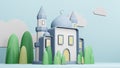 Mosque Islamic display 3d illustration 3D rendering Royalty Free Stock Photo