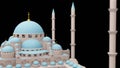 Mosque Islamic display 3d illustration 3D rendering Royalty Free Stock Photo