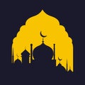 Mosque islamic logo background