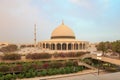 Mosque at King Fadh Airport in Dammam during Sandstorm Royalty Free Stock Photo