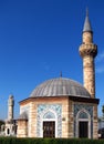 Mosque (Konak Camii) and Clock Tower (Saat Kulesi) Royalty Free Stock Photo