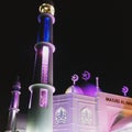 Mosque light at night Royalty Free Stock Photo
