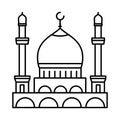 Mosque line icon - Vector iconic