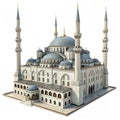 Mosque location 3D icon isolated on white background Royalty Free Stock Photo