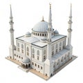 Mosque location 3D icon isolated on white background Royalty Free Stock Photo