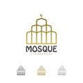 Mosque Logo Design Template Vector, Emblem, Concept Design, Creative Symbol, Icon