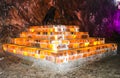 Mosque made of salt bricks inside Khewra mine Royalty Free Stock Photo