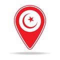 mosque map pin icon. Element of warning navigation pin icon for mobile concept and web apps. Detailed mosque map pin icon can be u Royalty Free Stock Photo