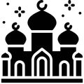 Mosque or masjid icon, ramadan festival related vector