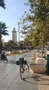 A mosque in morocco and it& x27;s view from the park