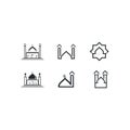 Mosque Moslem icon vector Illustration design