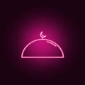 mosque neon icon. Elements of Religion set. Simple icon for websites, web design, mobile app, info graphics