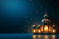 magic lamp in the night mosque in the night mosque at night Royalty Free Stock Photo