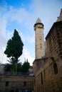 Mosque of Omar minaret, Jerusalem, Israel Royalty Free Stock Photo