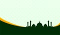 mosque ornament on subtle islamic green background