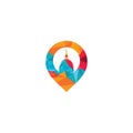 Mosque Point Logo Design Template. Royalty Free Stock Photo