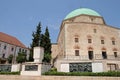 Mosque Qazim with 3 bronze Memorials in Pecs Hungary