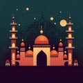 mosque , Ramadan Eid moon