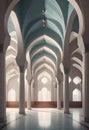 Ethereal Mosque in Soft Sunrise Glow, Generative AI