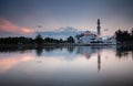 Mosque reflection Royalty Free Stock Photo