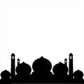 Mosque Religian Footer Royalty Free Stock Photo