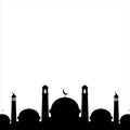Mosque Religian Footer Royalty Free Stock Photo