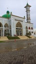 Mosque is on rest area toll road samarinda to balikpapan Indonesia