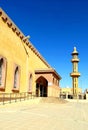 Mosque in Riyadh, typical yellowish ond ocre and brown colors blue sky