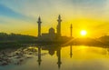 Mosque silhouette Royalty Free Stock Photo