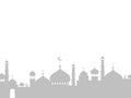 mosque silhouette background with low opacity Royalty Free Stock Photo