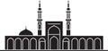 Mosque Silhouette Vector Illustration of Islamic Architecture Design Royalty Free Stock Photo