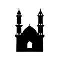 mosque silhouettes. mosque icon