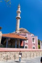 10.04.2022 Mosque of Suleiman in the medieval Old Town of Rhodes Royalty Free Stock Photo