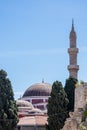 10.04.2022 Mosque of Suleiman in the medieval Old Town of Rhodes Royalty Free Stock Photo