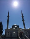 Mosque and sun