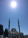 Mosque and sun