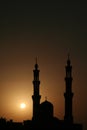 Mosque at Sunset Royalty Free Stock Photo