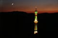 Mosque in Syrian nightscape Royalty Free Stock Photo