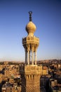 Mosque tower in the center of Cairo in Egypt Royalty Free Stock Photo