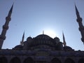 Mosque in Turkey in Sunny weather against a blue sky