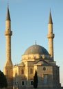 Mosque with two minarets Royalty Free Stock Photo