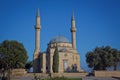 Mosque and two minarets . Mosque of the Martyrs, also known as the Turkish Mosque or Shahids Mosque, near the Martyrs Royalty Free Stock Photo