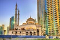 Mosque under construction in Dubai Marina district Royalty Free Stock Photo