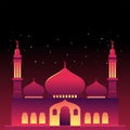 Mosque vector, Background design for Muslim, ramadan kareem