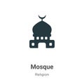Mosque vector icon on white background. Flat vector mosque icon symbol sign from modern religion collection for mobile concept and Royalty Free Stock Photo