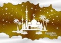 Ramadan background with mosque