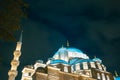 Mosque view at night. Ramadan or islamic background photo. Royalty Free Stock Photo