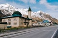A mosque in the village of Terskol in the Elbrus region.