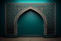 Mosque window with copy space Royalty Free Stock Photo